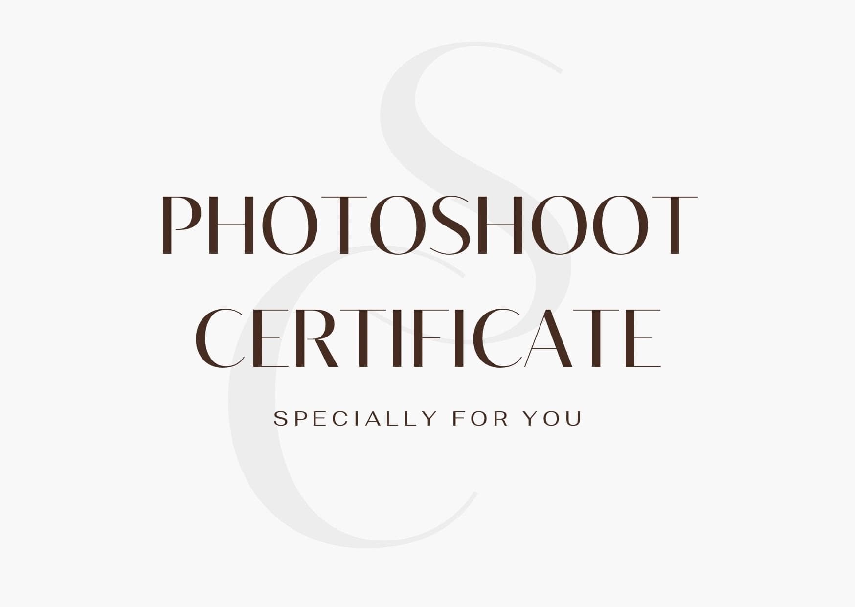 Front of the certificate